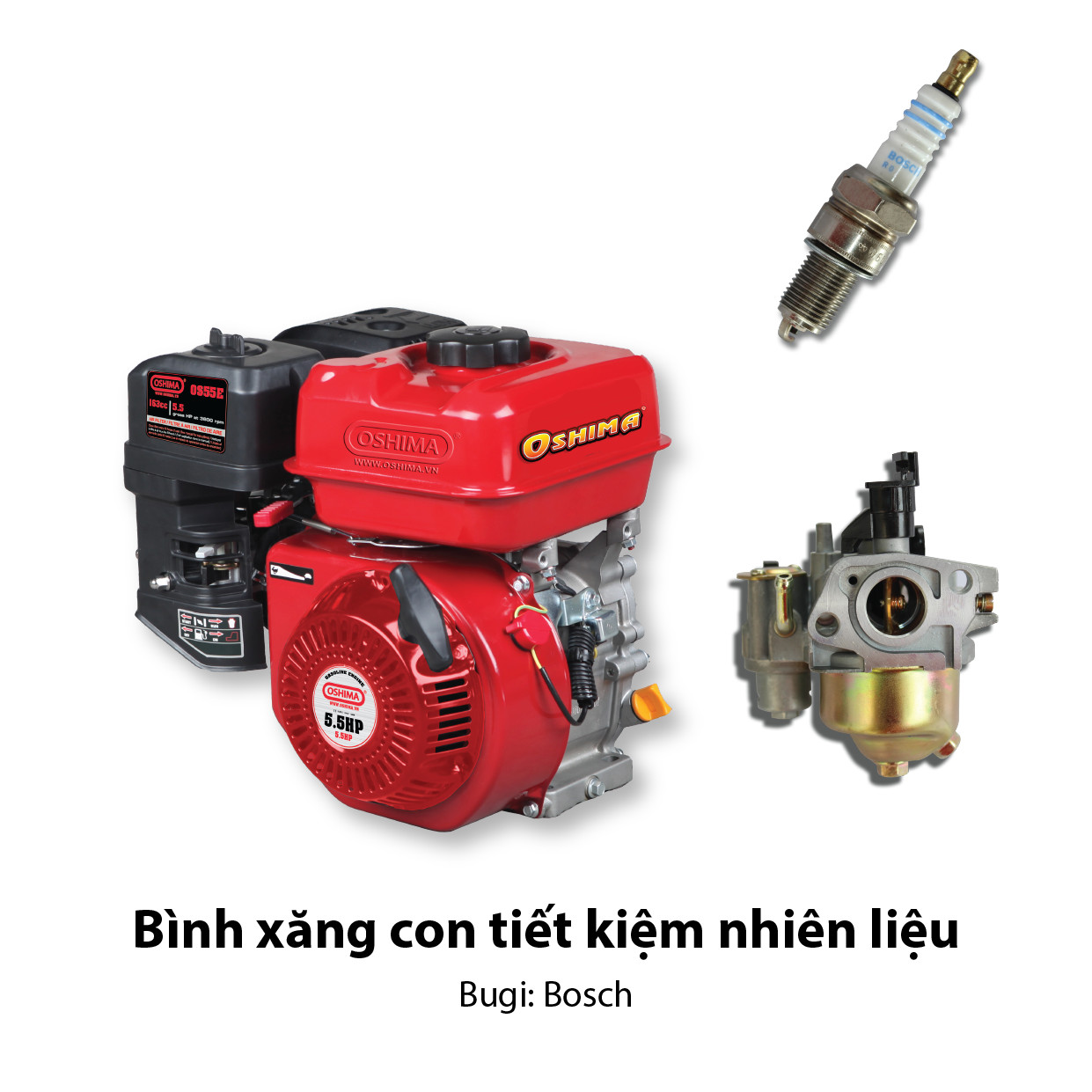 Máy Nổ – Động Cơ Xăng Oshima OS55E Thái Lan