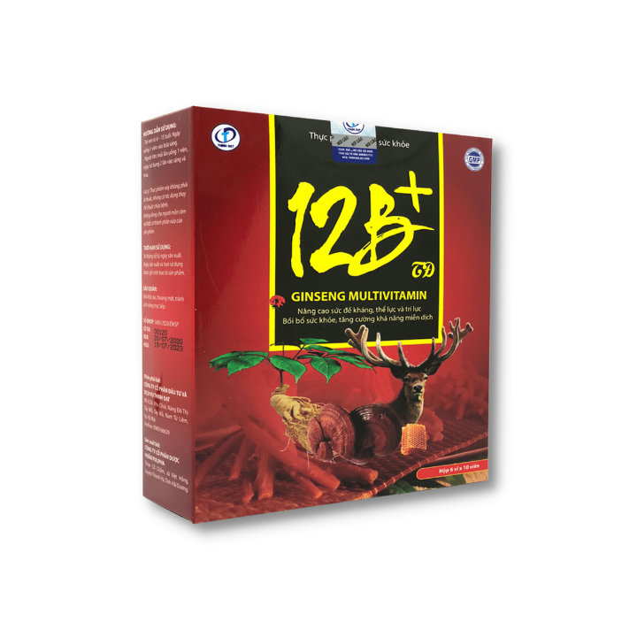 Nhân sâm GINSENG MULTIVITAMIN - Bổ sung vitamin và dưỡng chất, Giúp bồi bổ sức khỏe, Nâng cao sức đề kháng, Tăng cường miễn dịch, Nâng cao thể lực và trí lực