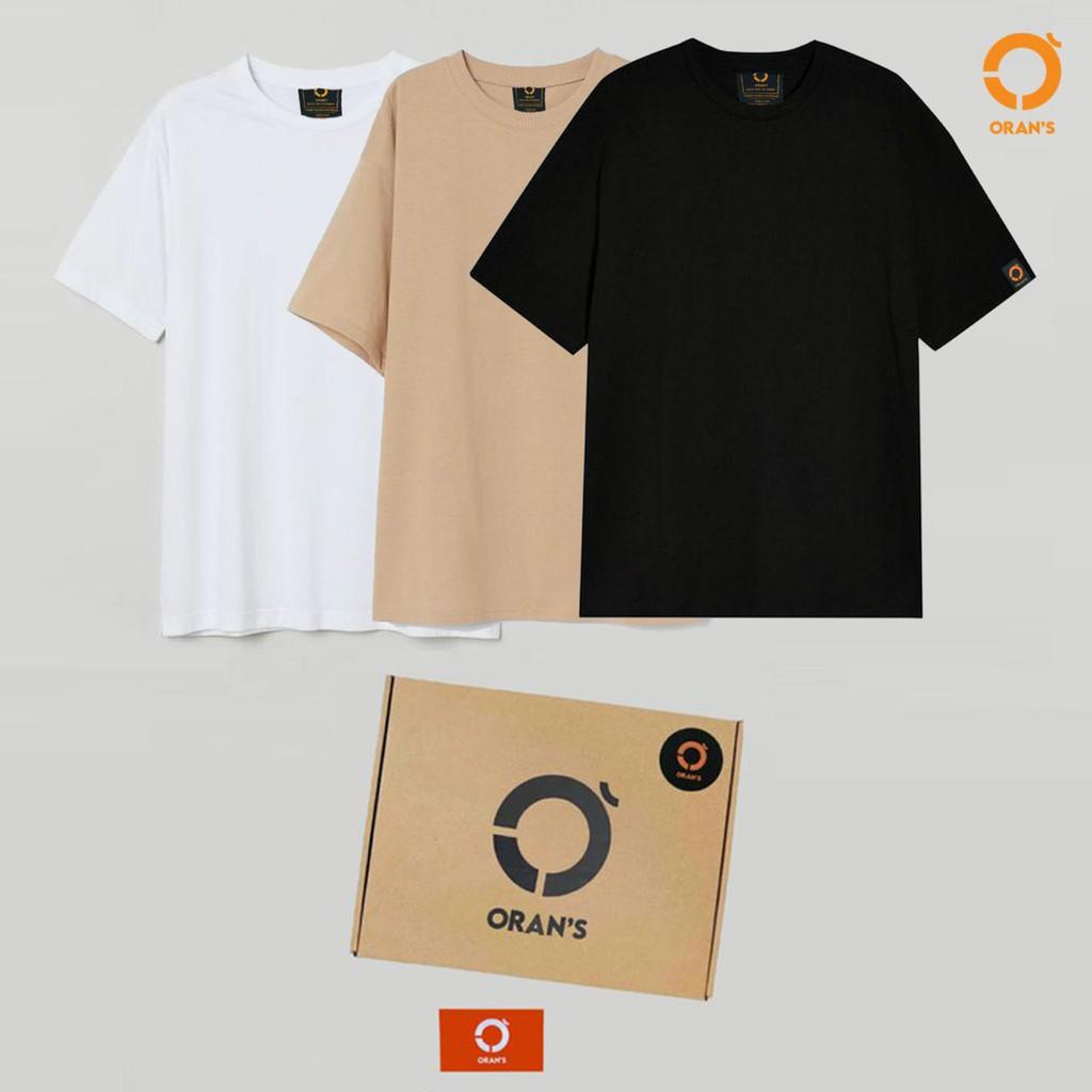 BOX 2 áo Tee Basic Oversize chất liệu COTTON 100% siêu thấm hút mồ hôi, FULLBOX - ORAN'S TEE BASIC