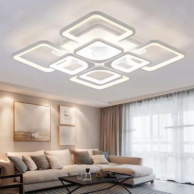 Đèn LED Mâm Ốp Trần MN 048/8, LED tô điểm Phòng Khách, Đèn trần phòng nghỉ - 3 cơ chế Sáng DT