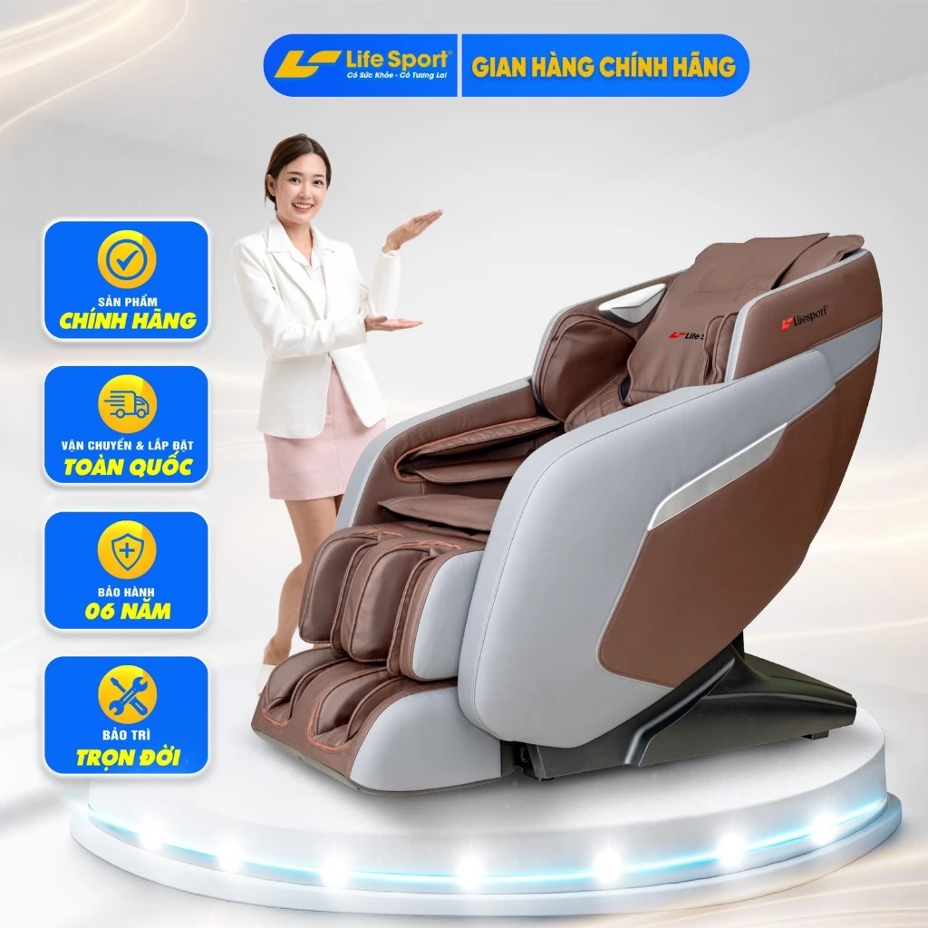 Ghế Massage Toàn Thân Lifesport LS-399, Ghế Massage Có Hệ Thống Điều Khiển Bằng Giọng Nói Thông Minh