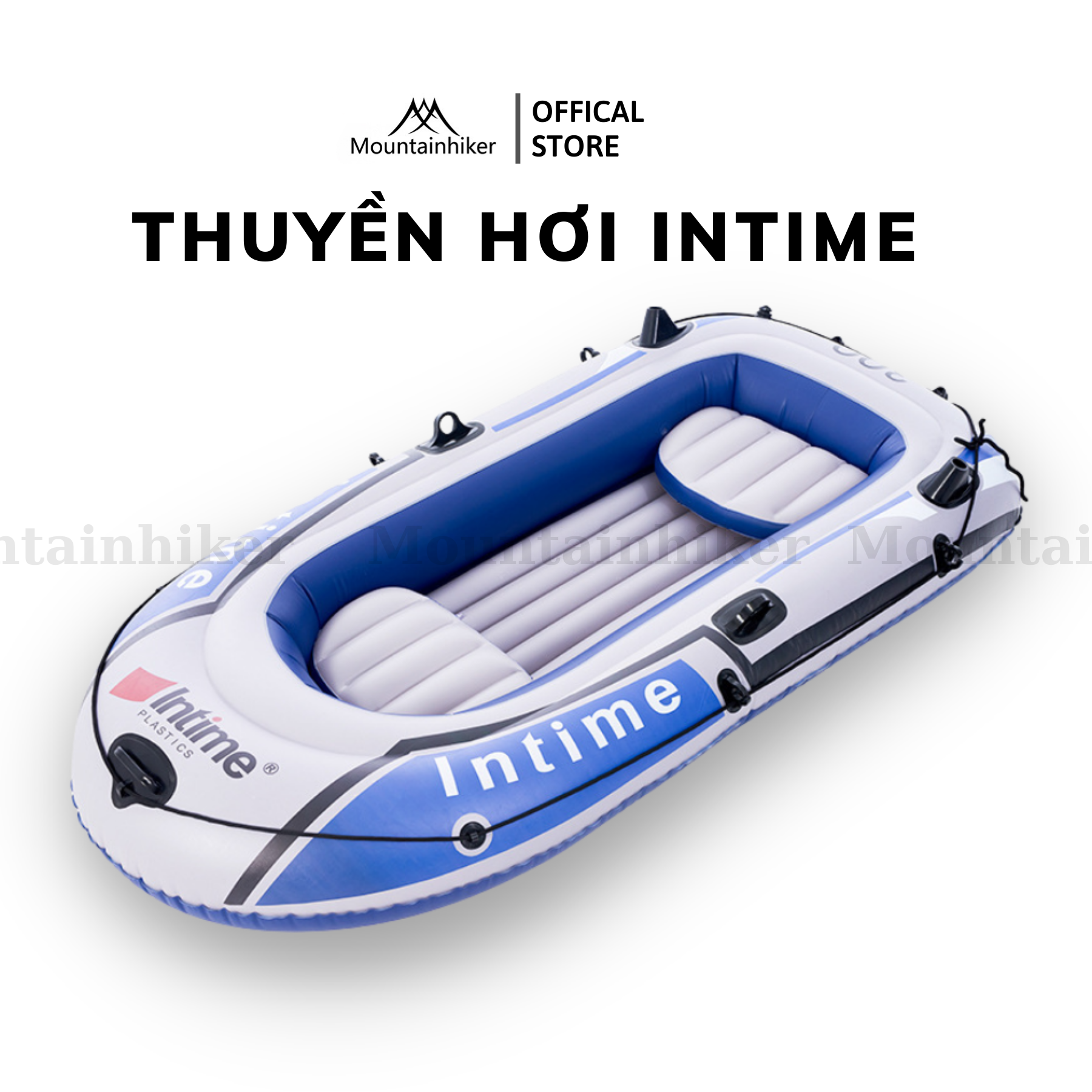 Thuyền Hơi INTIME cho 2-4 người Kích thước 200-400 Xuồng hơi Câu Cá Du lịch Caping Dã Ngoại - Mountaihiker TH01