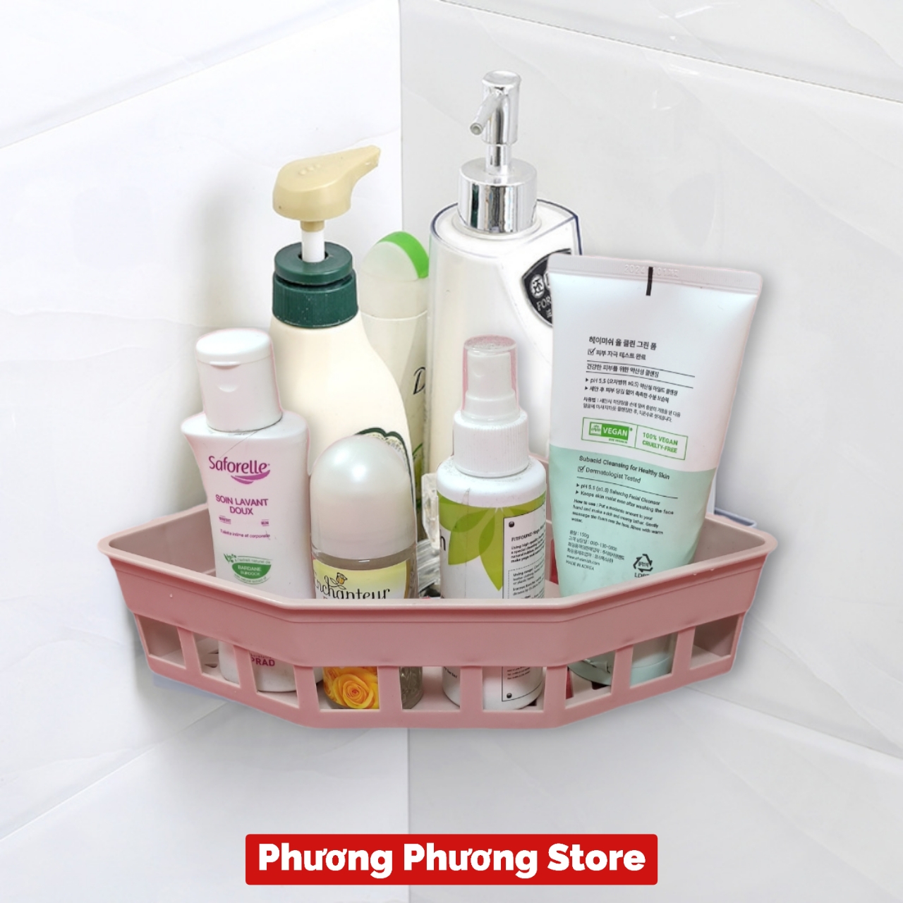 KỆ GÓC DÁN TƯỜNG ĐA NĂNG KHÔNG CẦN KHOAN VÍT