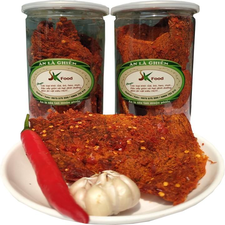 COMBO 2 HŨ KHÔ BÒ MỀM SIÊU CAY VÀ 1 HŨ KHÔ GÀ LÁ CHANH SK FOOD