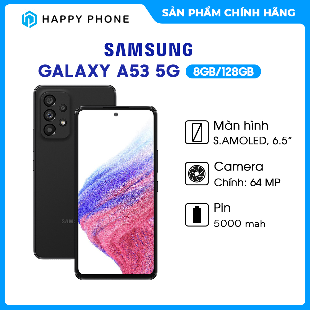 Điện thoại Samsung Galaxy A53 5G (8GB/128GB) - Hàng chính hãng - ĐÃ KÍCH HOẠT BẢO HÀNH ĐIỆN TỬ