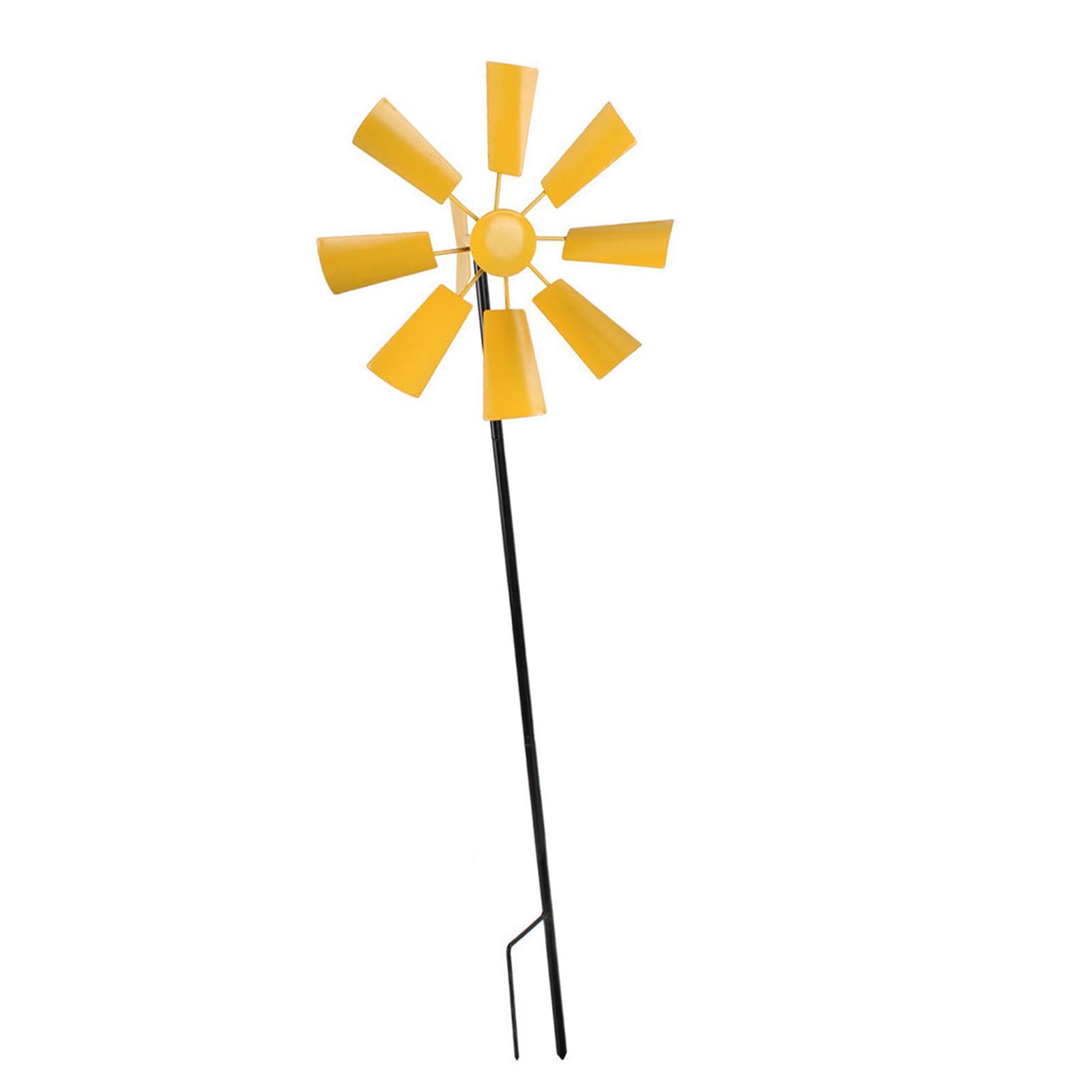Wind Catcher Iron Wind Toys Wind Sculpture Windmill for Garden Lawn Backyard