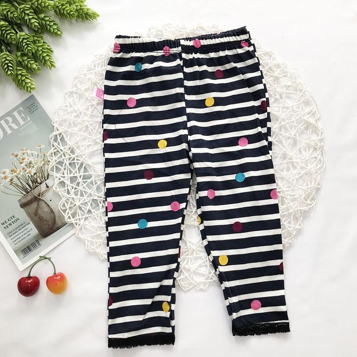 Quần legging dài bé gái từ 7kg-19kg thun cotton 4 chiều - QG28