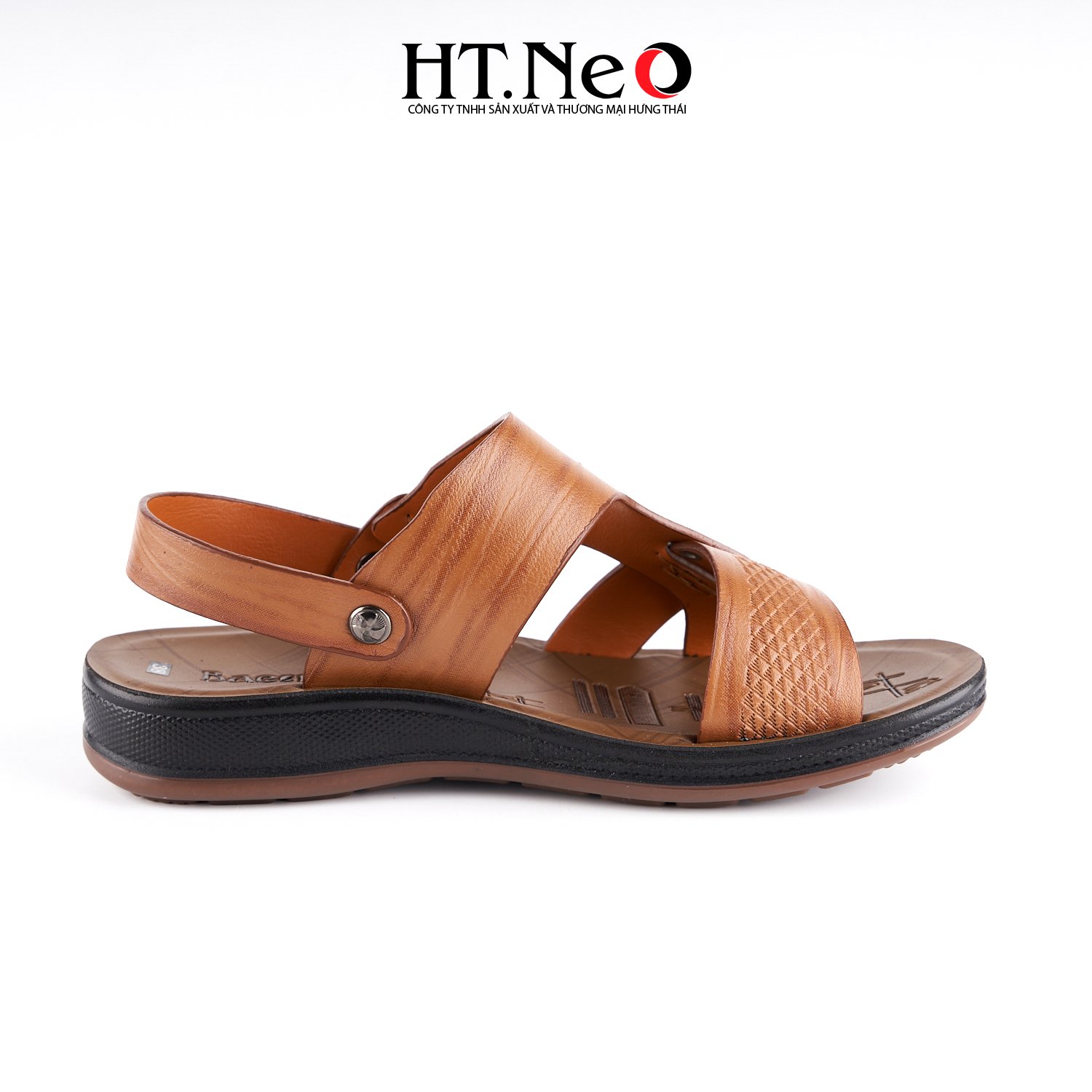 Sandal nam HT.NEO 100% da bò mềm mại, đế cao su nguyên khối, khâu may chân quai siêu chắc chắn SD151