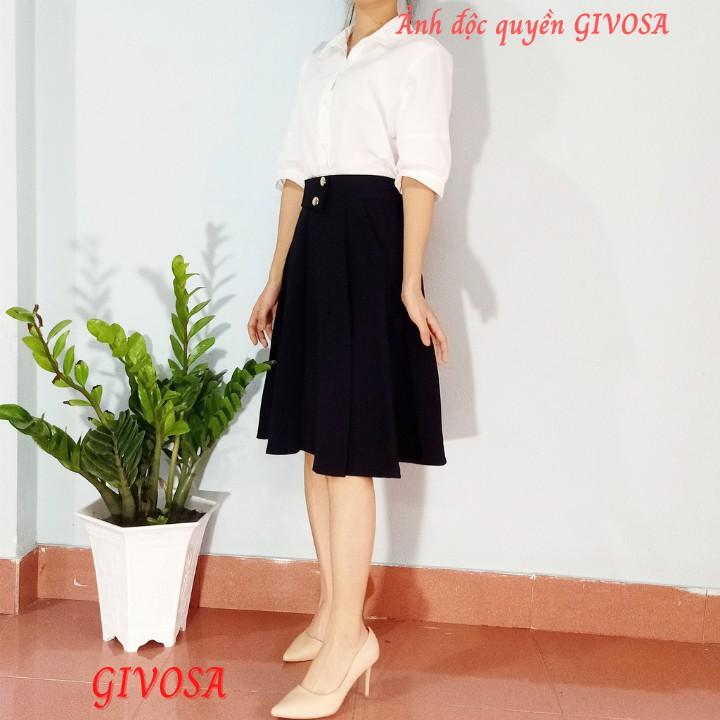 Chân váy Goness dáng xoè công sở chất vải cao cấp
