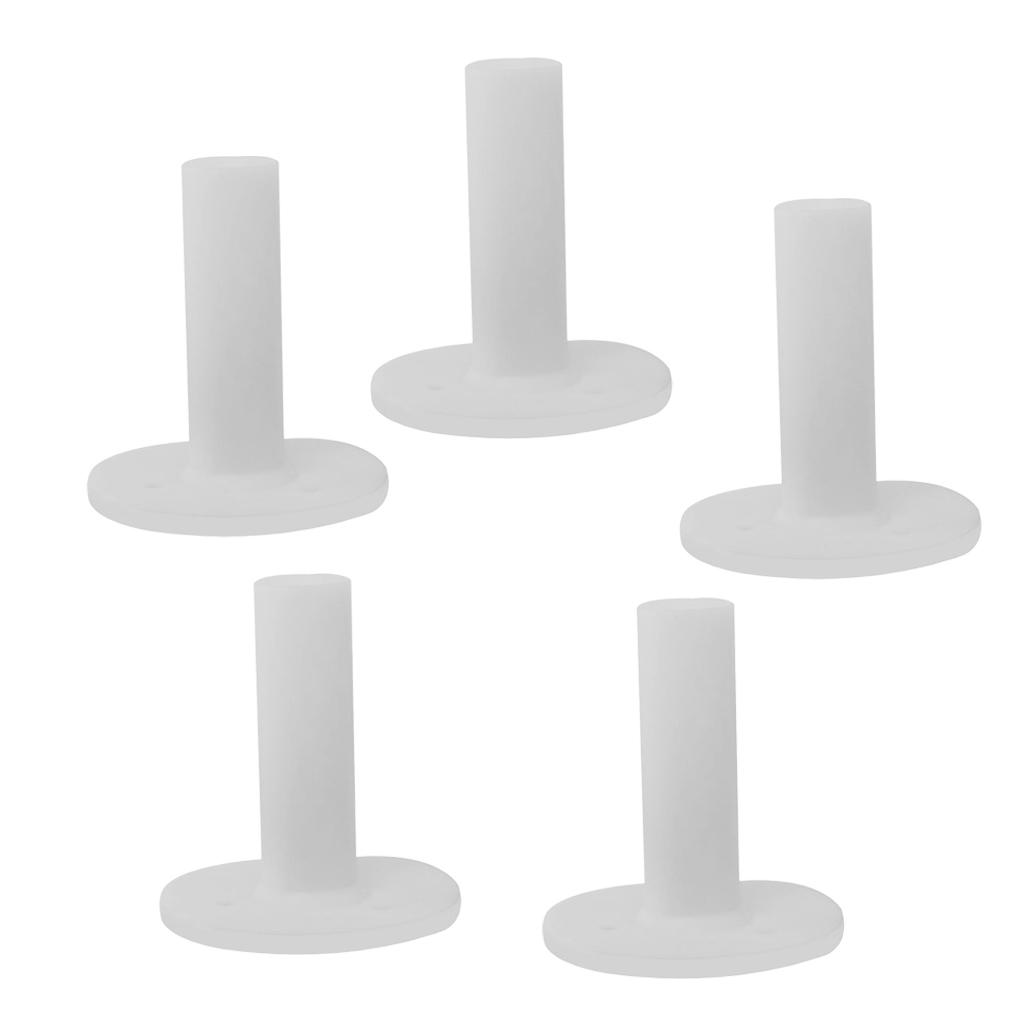 5 Pieces Rubber Golf Driving Range Practice Tee Holder Tees Divot Tool White