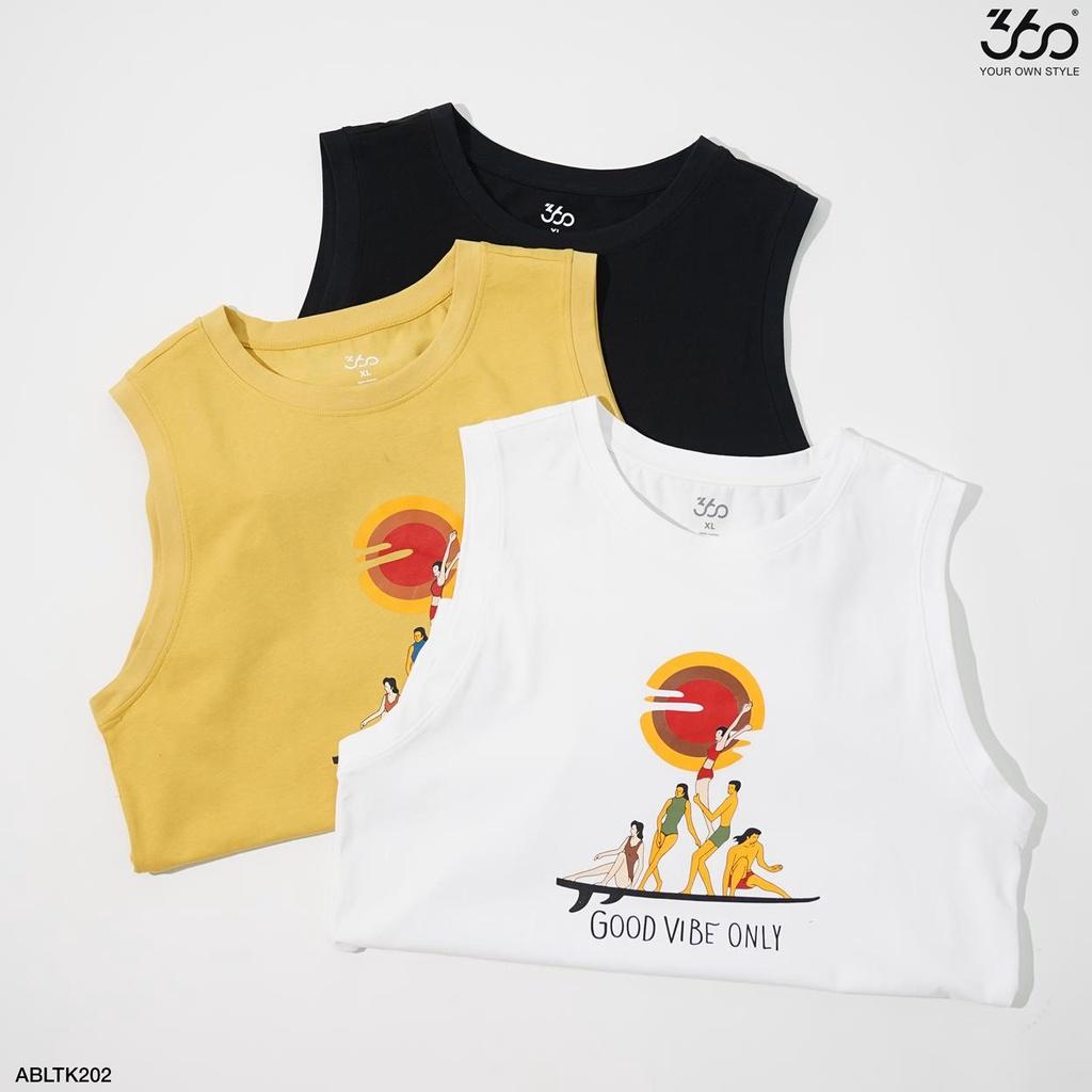 Áo tank top nam 360 BOUTIQUE ba lỗ thời trang - ABLTK202