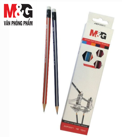 Combo 5 Bút chì chuốt M&G AWP30971 nhiều màu, ngòi HB