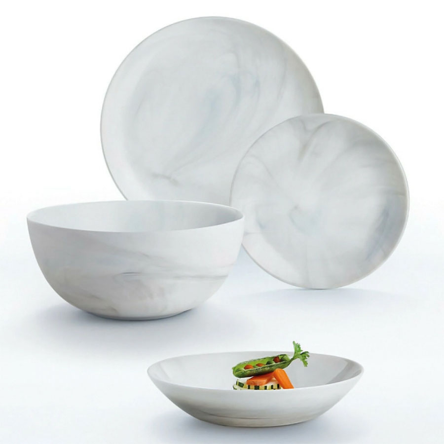 Đĩa thủy tinh Luminarc Diwali Granit Marble 19cm - P9834