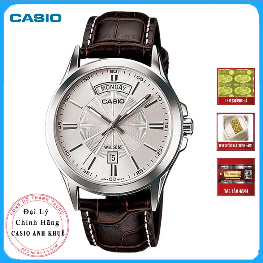 Đồng hồ nam dây da Casio MTP-1381L-7AVDF