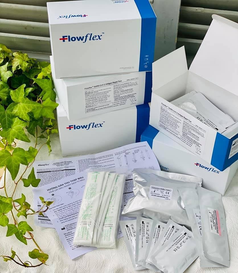 [HCM] KIT TEST NHANH COVID19 ACON FLOWFLEX MỸ COMBO LẺ 1 KIT 5 KIT 10 KIT 1 HỘP