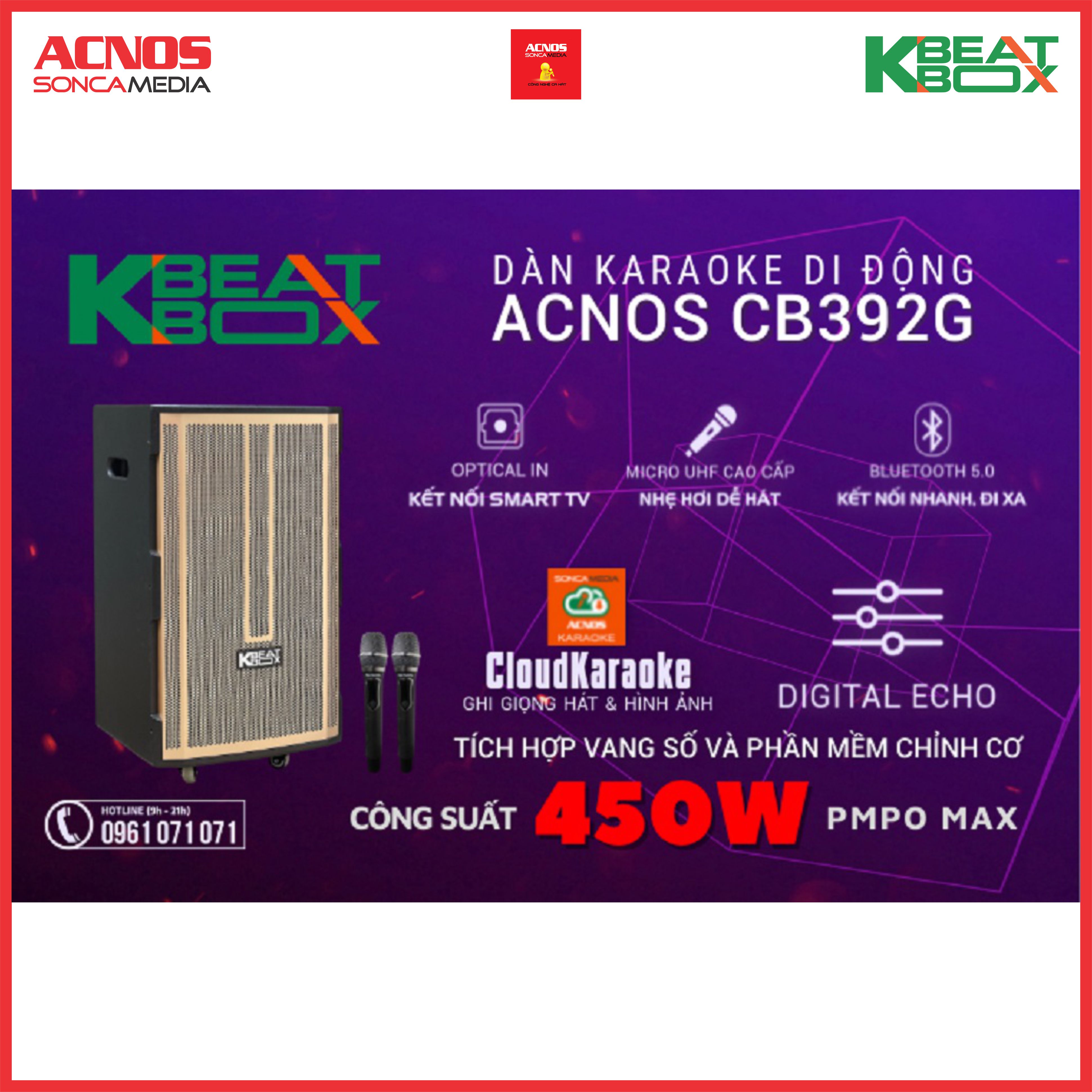 Dàn âm thanh di động ACNOS CB392G