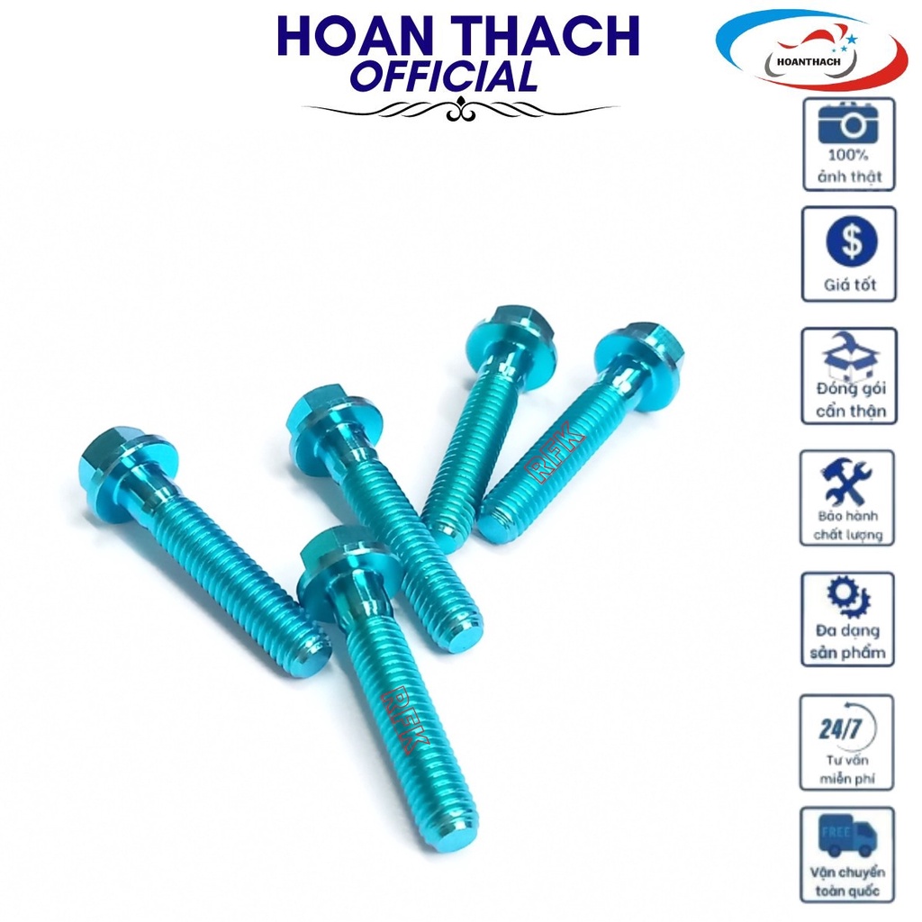 Ốc 6L25 Trụ Vương Miện Xanh Lục Bảo Dùng cho nhiều dòng xe SP016466 (giá 1 con)