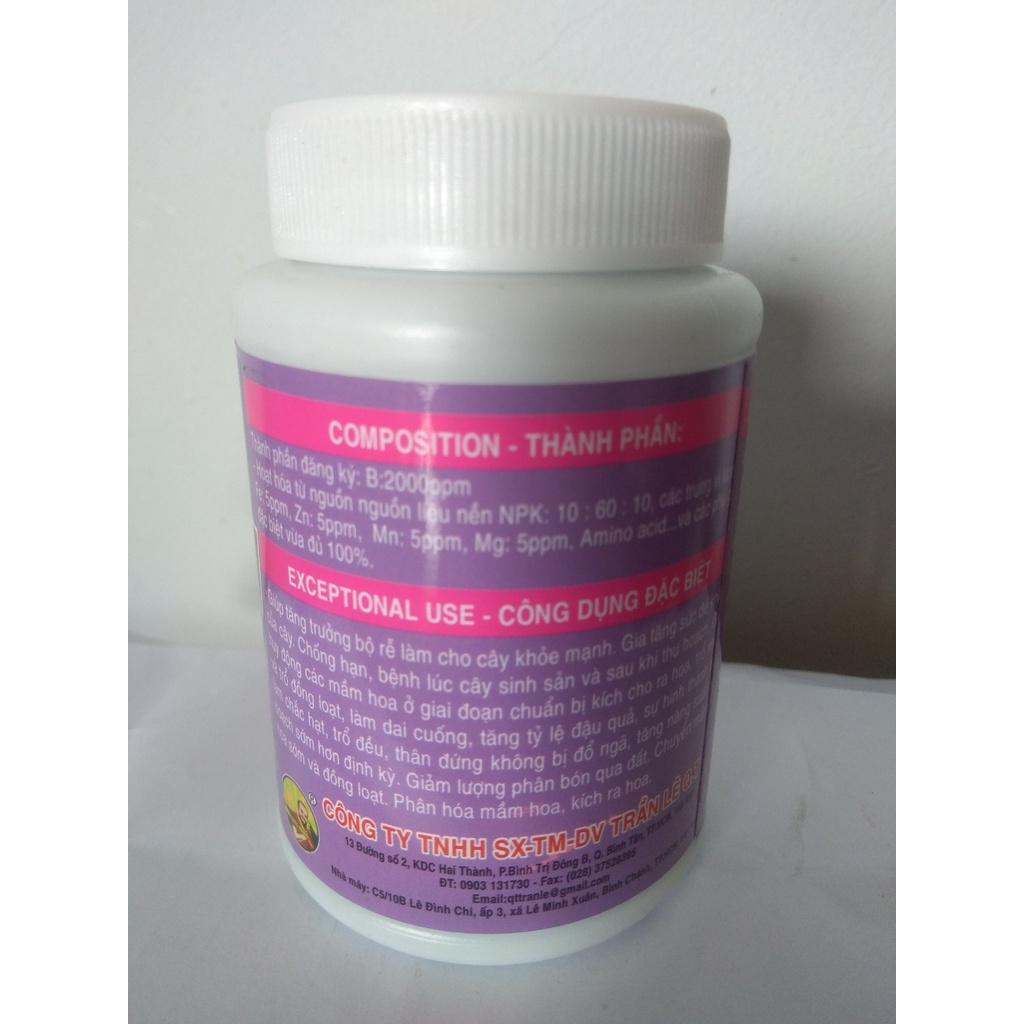 Phân bón vi lượng NPK 10-60-10 kích ra hoa - chai 100gram biomax
