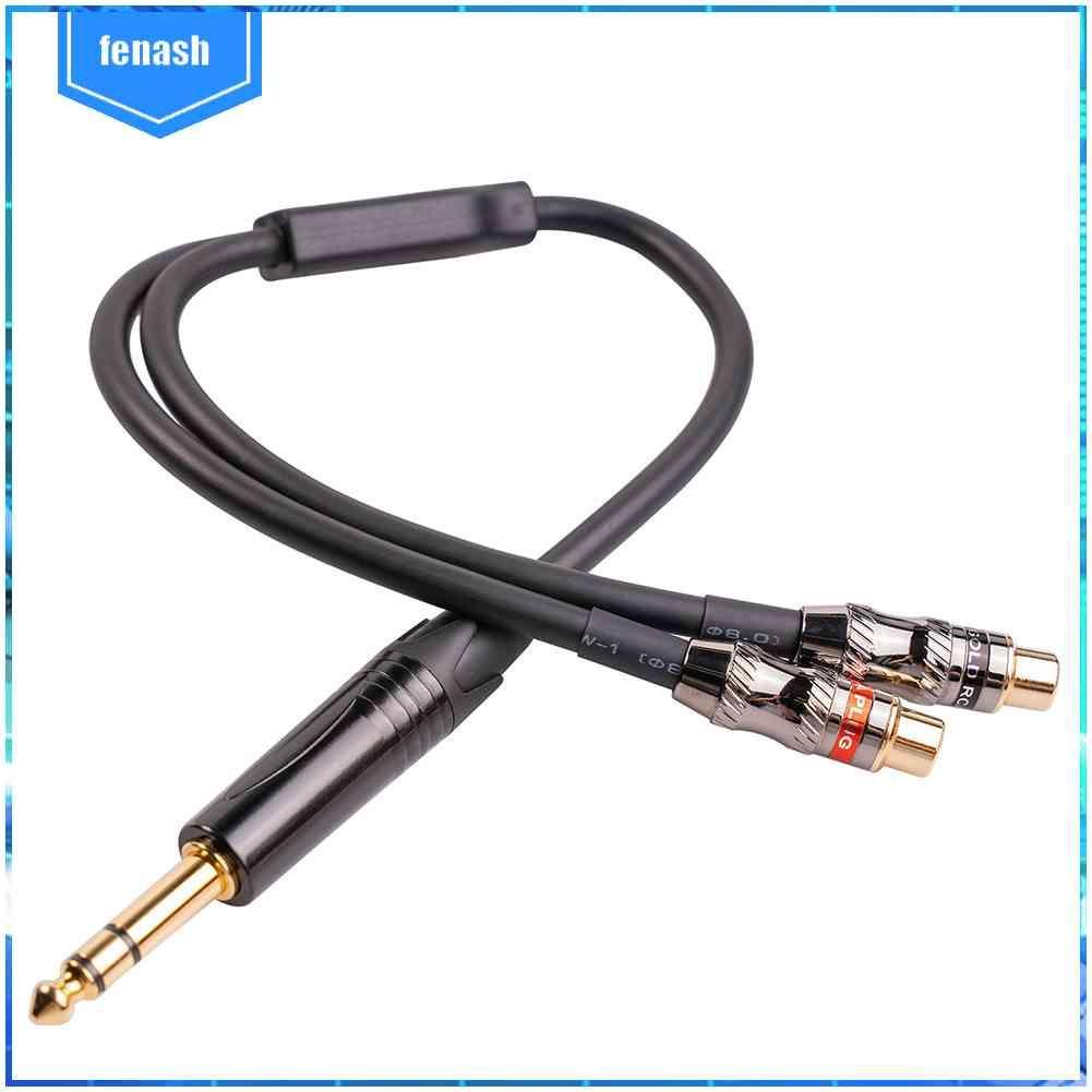 Cáp KếT NốI 6.35mm Mạ VàNg 24k RCA Sang 1 / 4 inch RCA Sang 1 / 4 inch Chuyên DụNg Cho Studio