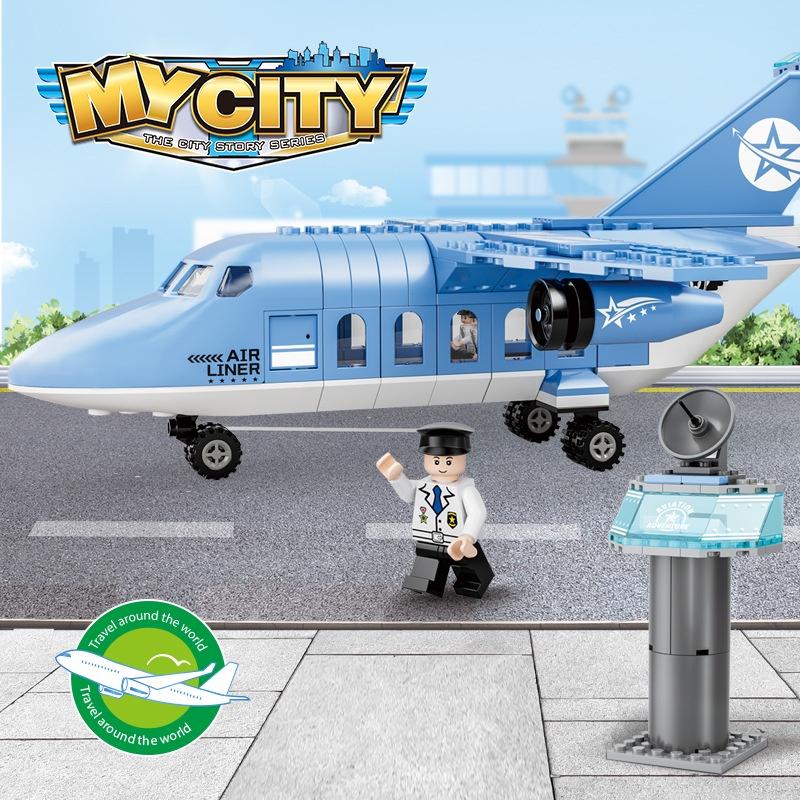 Bộ lắp ráp mô hình Máy bay Thành phố My City - Mẫu 855E Xanh