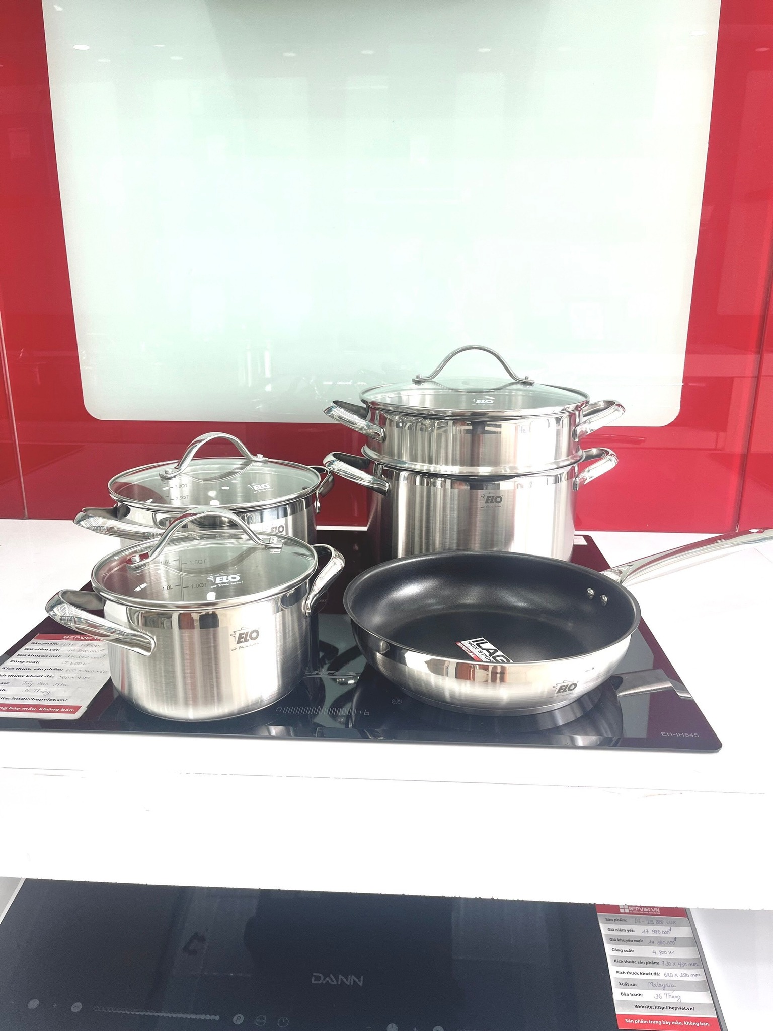 Bộ 5 nồi Inox thân đúc ELO Zurich Premium tặng 1 đồ chơi chó cao su Skye