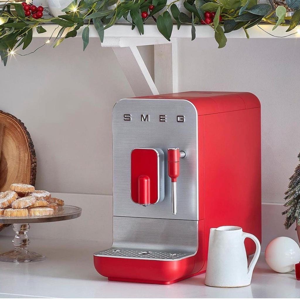 Máy Pha Cà Phê Tự Động Smeg BCC02RDMEU Red, Máy Pha Cafe, Espresso, Cappuccino, Smeg Coffee Machine, Nhập Đức