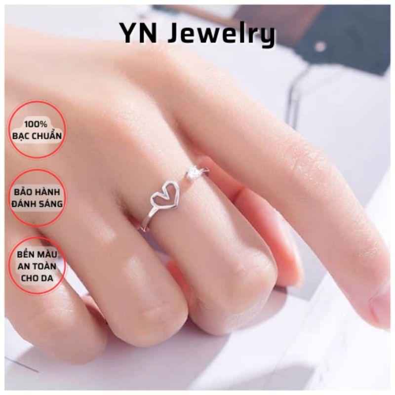 Nhẫn tim bạc phối đá YN JEWELRY