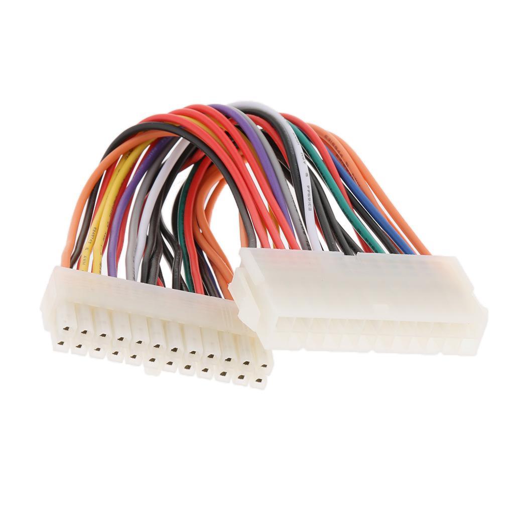 24 pin  Male to Female Motherboard Extension Power Supply Cable 200mm