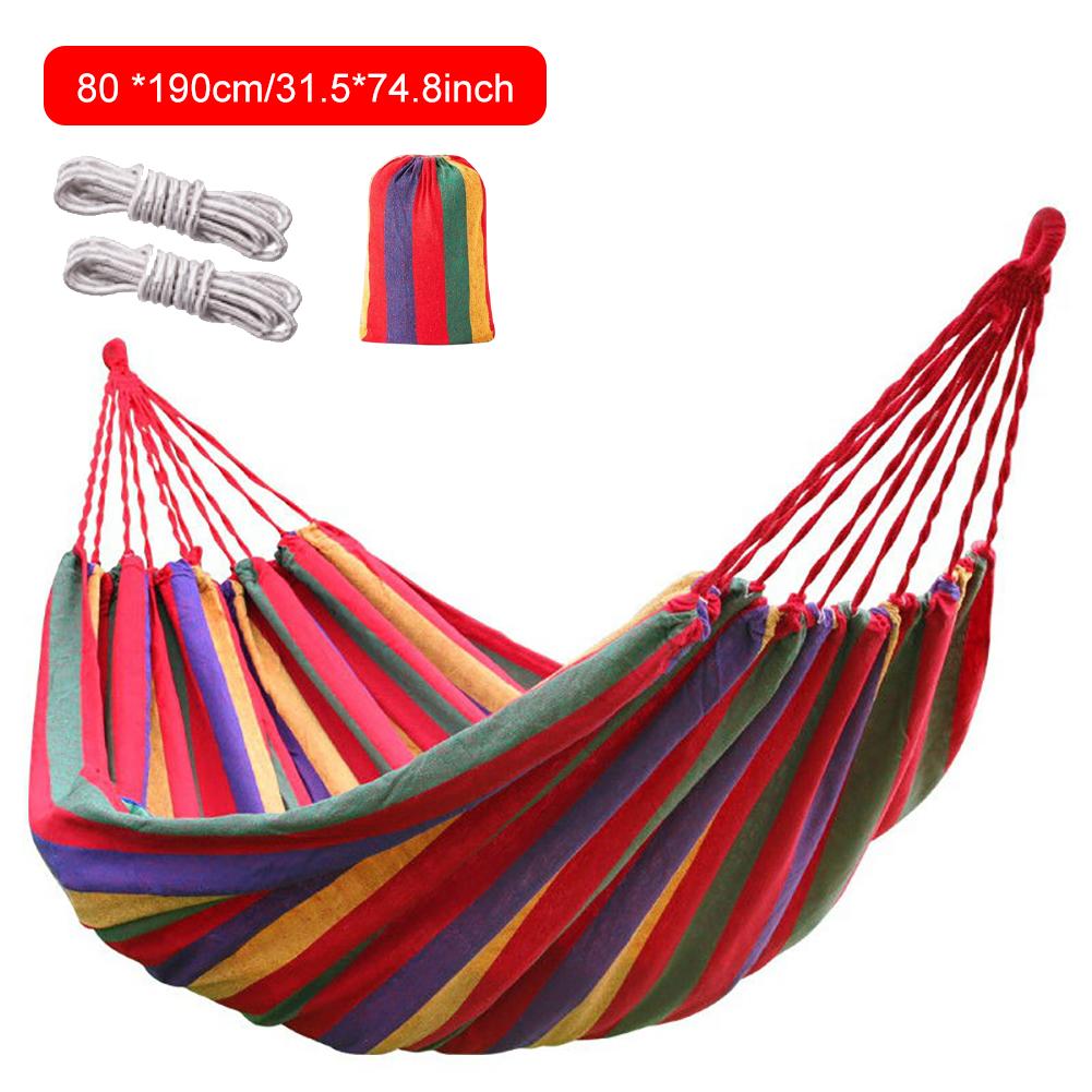 190*80Cm Di Động Treo Võng Ghế Lười Du Lịch Cắm Trại Ngoài Trời Ghế Xoay Vải Bố Dày Dặn Giường Trong Nhà Nhà Phòng Ngủ võng