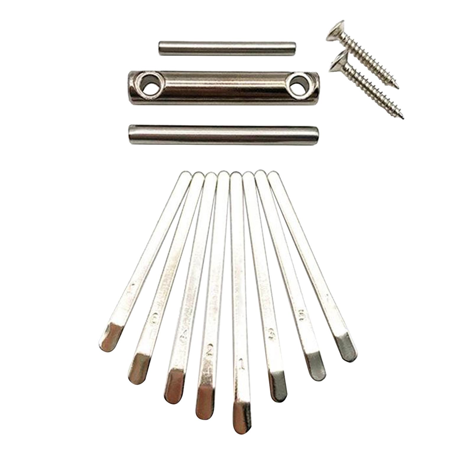Key of Kalimba, Thumb Piano Kalimba Bridge ,Saddle 8 Key Set, DIY Spare Parts for 8-Key Thumb Piano Silver
