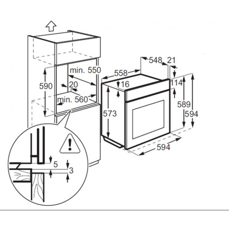 Lò nướng hơi nước âm tủ cao cấp Electrolux EOB3434BOX (72L , 8 chế độ nướng) - Hàng nhập khẩu