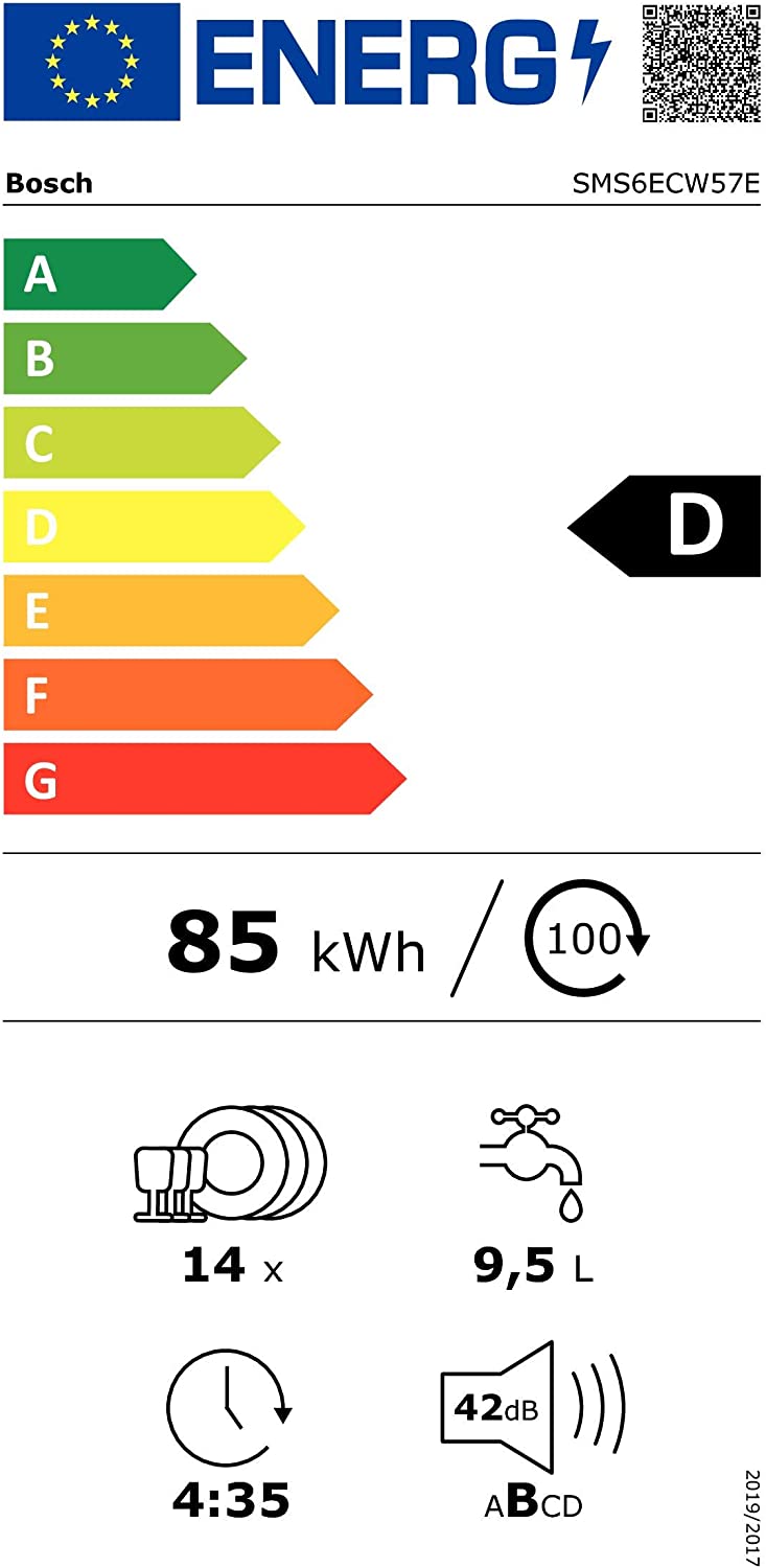 Máy Rửa Bát Bosch SMS6ECW57E Series 6 Độc Lập - Hàng Nhập Khẩu Đức - Made In Germany