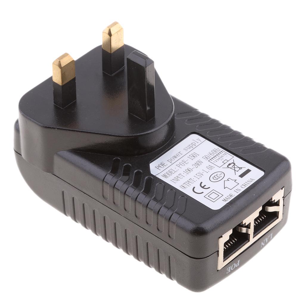 POE Power Ethernet  Power Adapter UK Wall Plug for IP Camera
