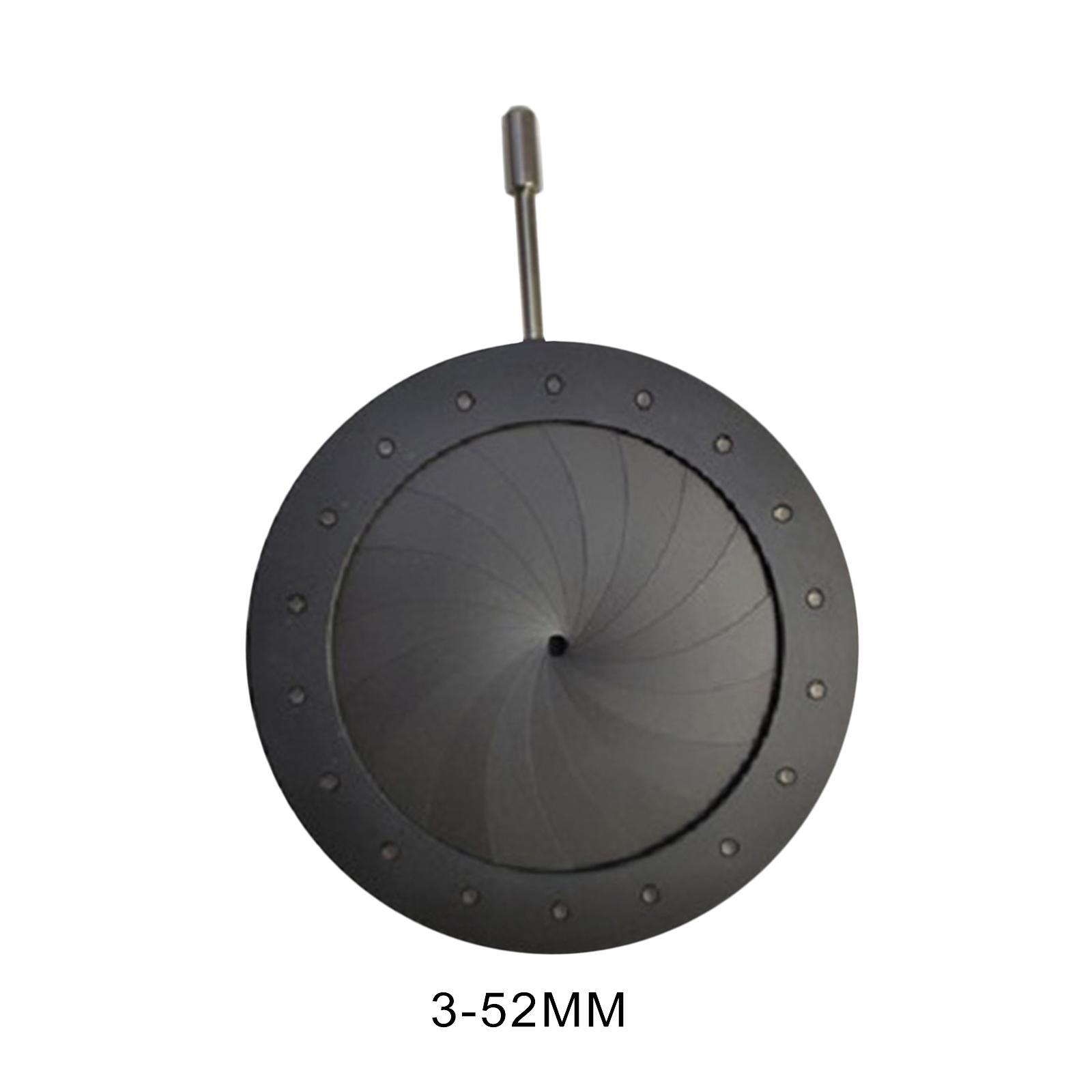 Replace Mechanical Iris Aperture Diaphragm 1-3-52MM Adjustable Optical Diaphragm Condenser Parts Zoom Optical Optical Diaphragm for Camera