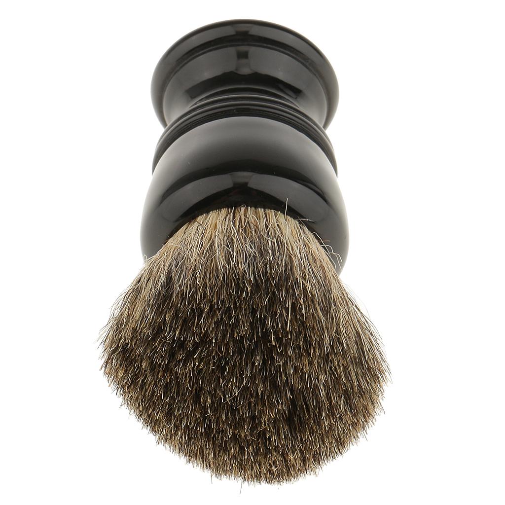 Premium Shaving Brush Resin Handle Salon Barber Shaver Tool Black For Men