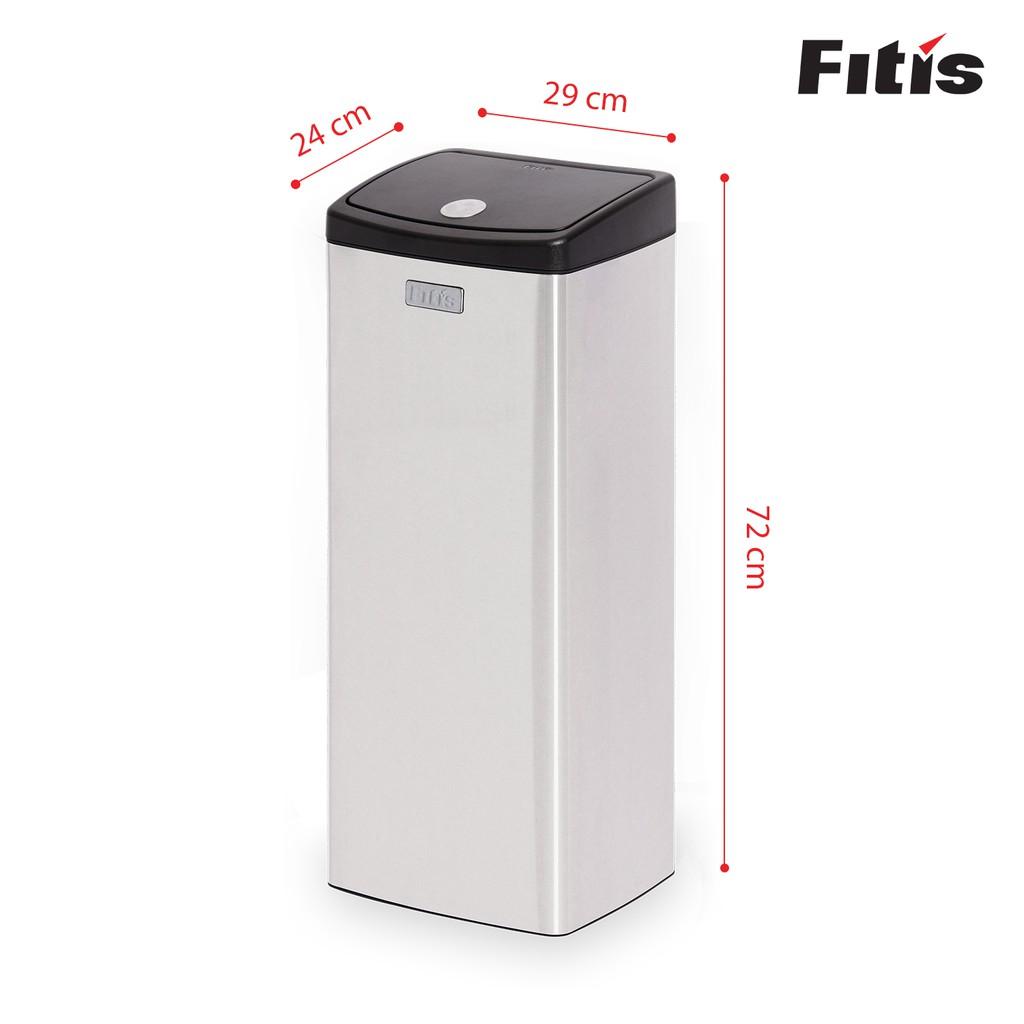 THÙNG RÁC INOX FITIS NHẤN VUÔNG STL1-901 - 22L