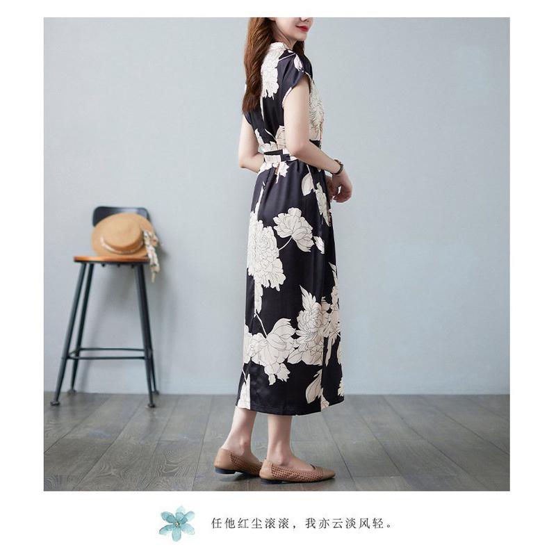 ĐẦM SUÔNG LỤA HỌA TIẾT CAO CẤP