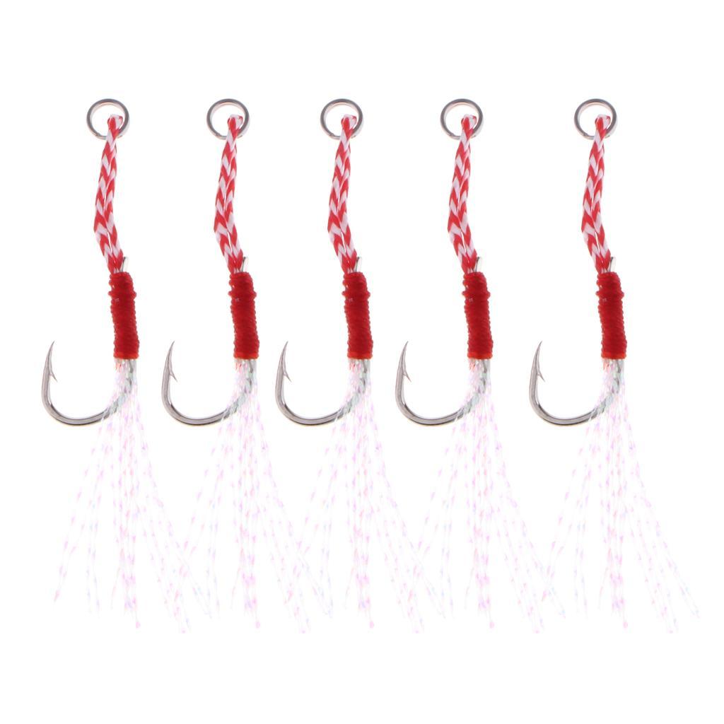5pcs Carbon Steel Assist Hooks Fishing Hooks Live Baits Hooks 010