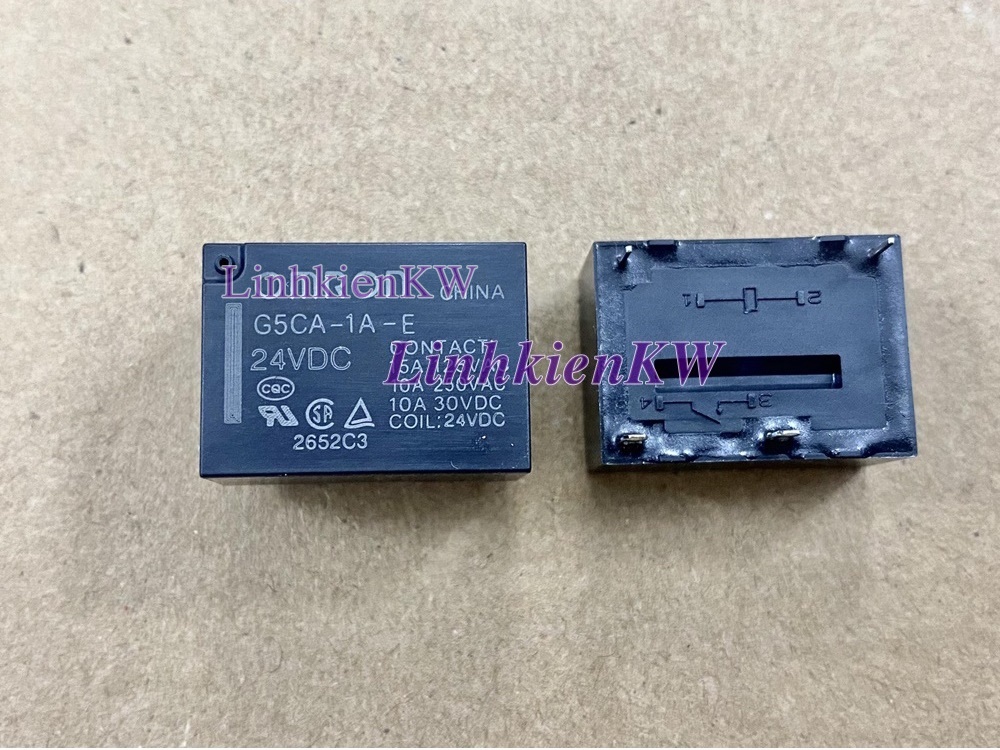 Rơ le G5CA-1A-E 24VDC Relay 24V 10A 4 chân mới chính gốc 100%.