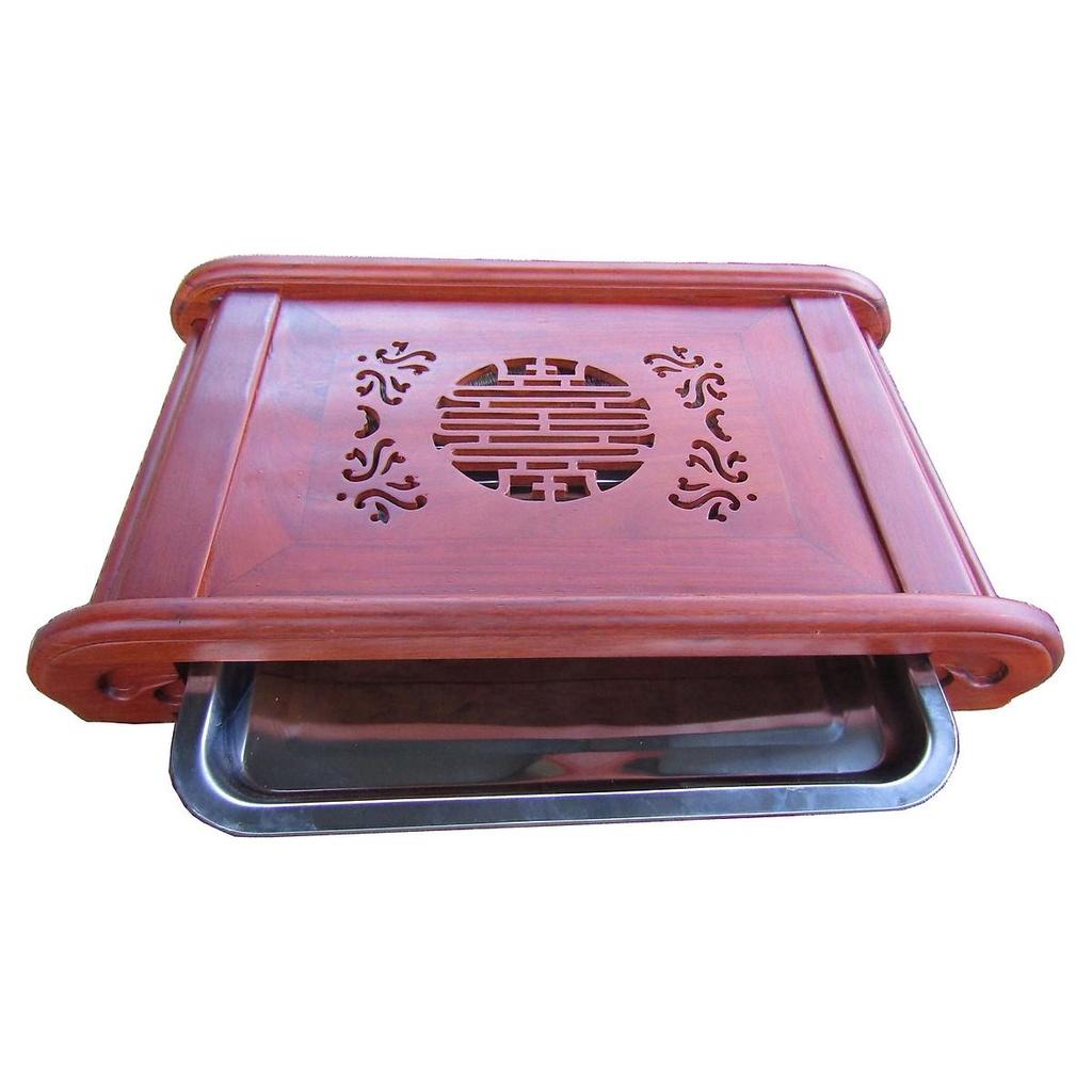 Khay Trà Quấn Thư Gỗ Hương, Kích Thước 45x27x7cm Dùng Trong Phòng Khách