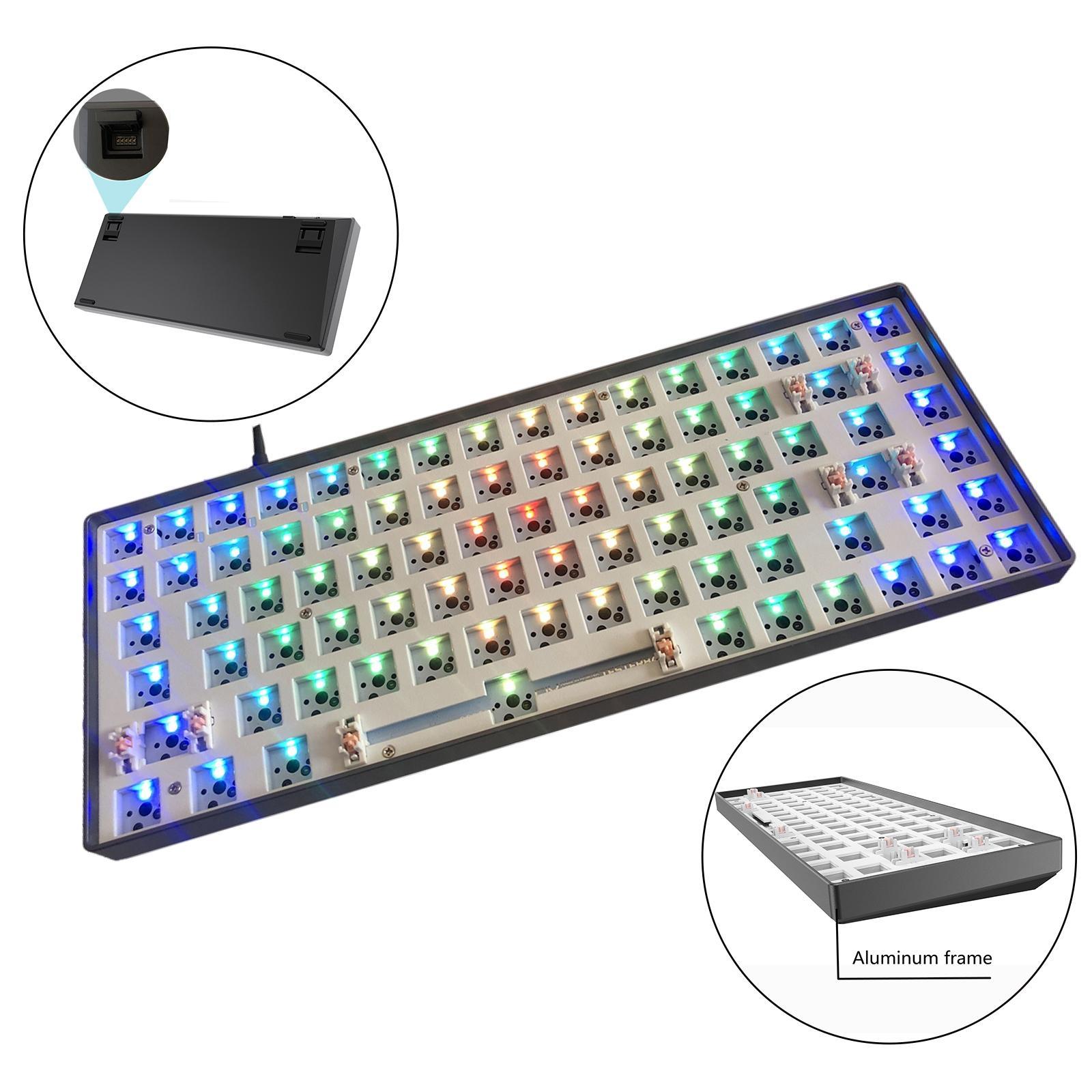 84 Key Modular Mechanical Keyboard Hot-Swappable with RGB light