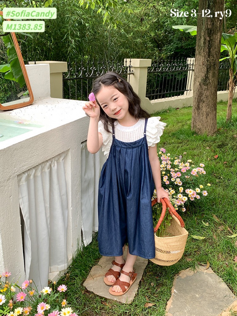 SÉT ÁO SƠ MI KÈM YẾM JEAN XẾP LY XỊN SÒ