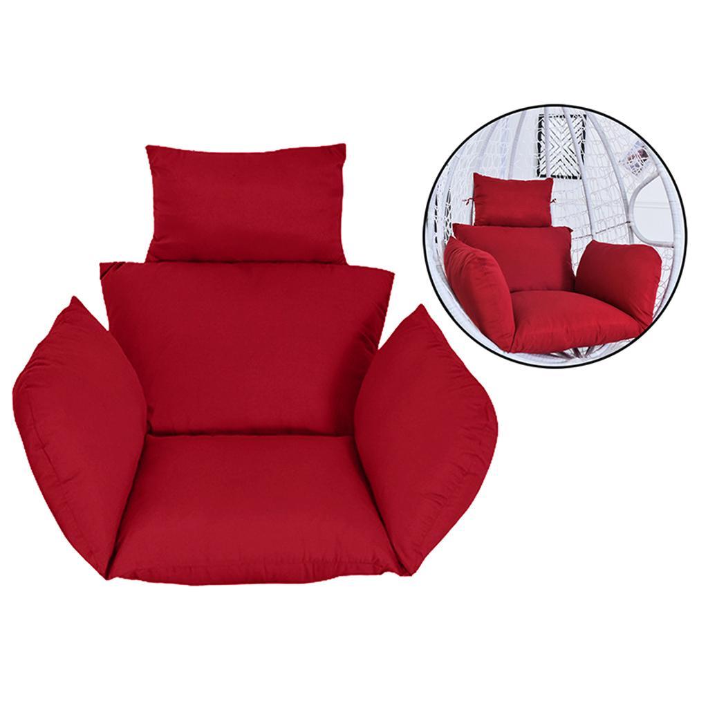 Swing Hanging Egg Chair Cushions Outdoor Garden Patio Hammock Porch Red
