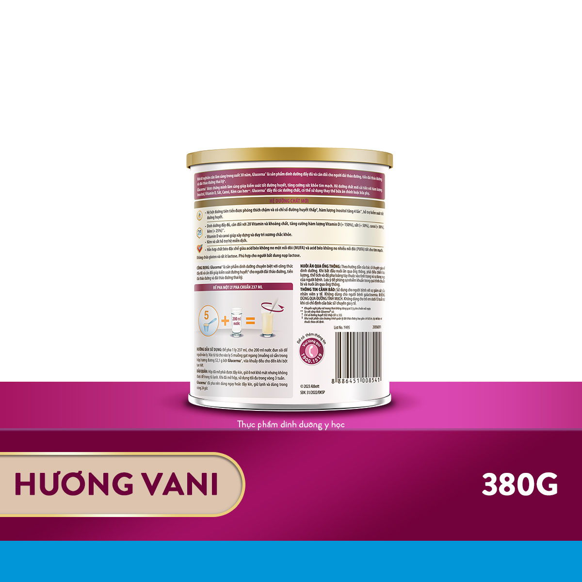 Sữa Bột Abbott Glucerna Vani 380g/400g