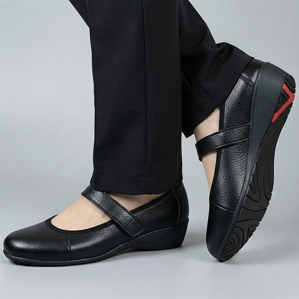 Giày Nữ Búp Bê HÀ NAM Da Bò Thật Thời Trang Cao Cấp 5cm GBBN2058