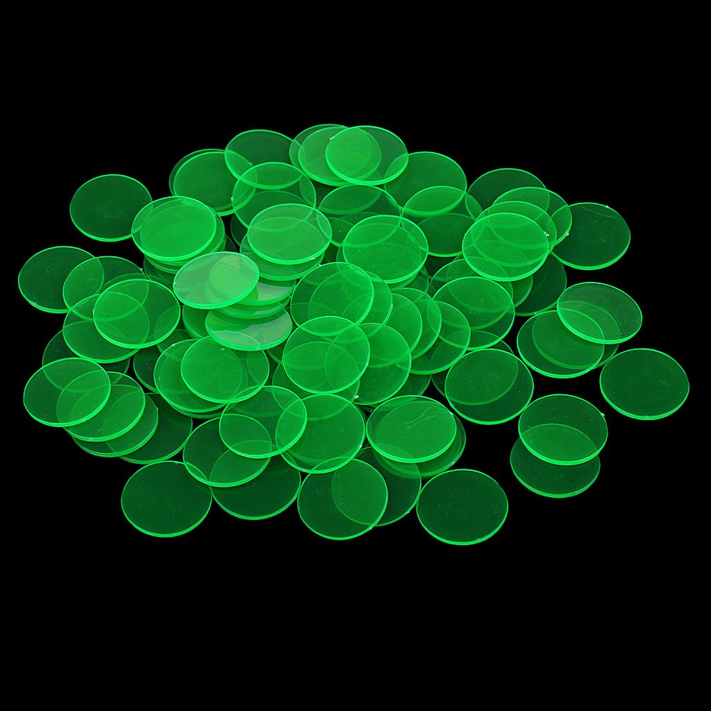 Pack of 100 Bingo Chips – 1.5cm Translucent Markers for Bingo, Counting & Game Tokens, Chips for Bingo Games