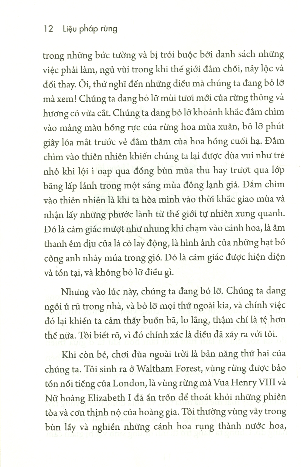 LIỆU PHÁP RỪNG – KẾT NỐI THIÊN NHIÊN VÀ TRỞ NÊN HẠNH PHÚC HƠN - Sarah Ivens – Hồng Đăng dịch - Thái Hà -Nhà Xuất Bản Thế Giới
