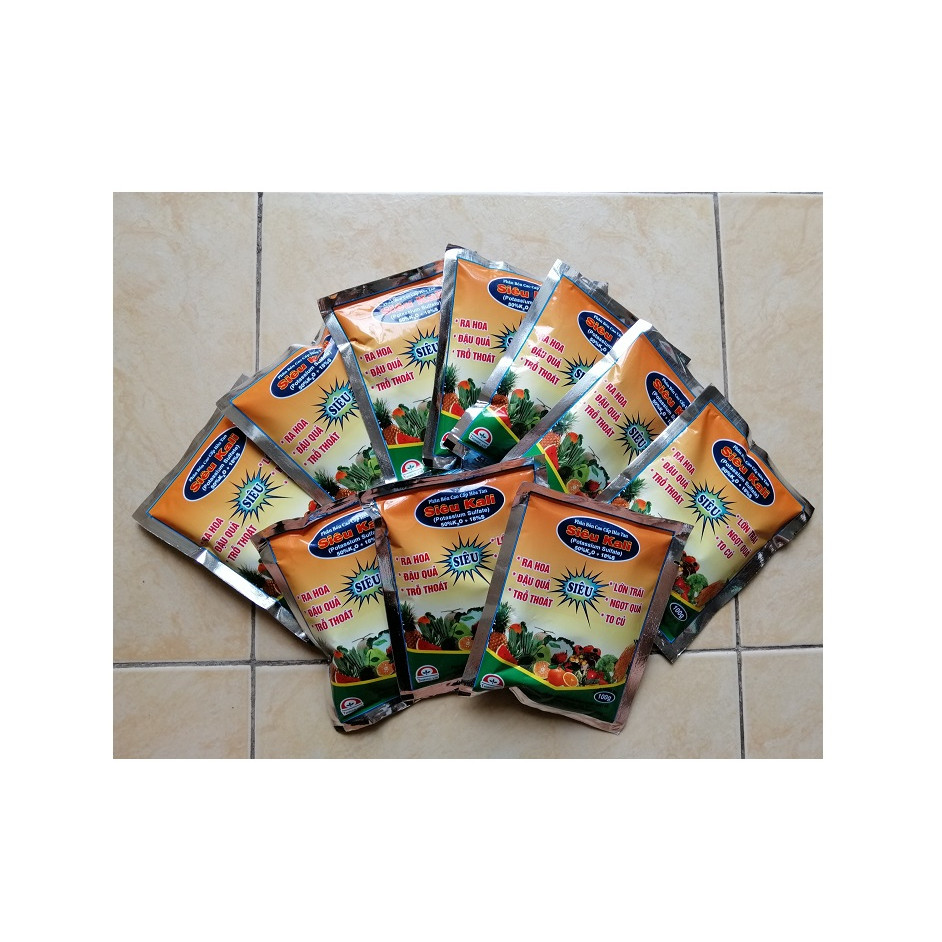 10 GÓI PHÂN BÓN CAO CẤP HÒA TAN SIÊU KALI 100G
