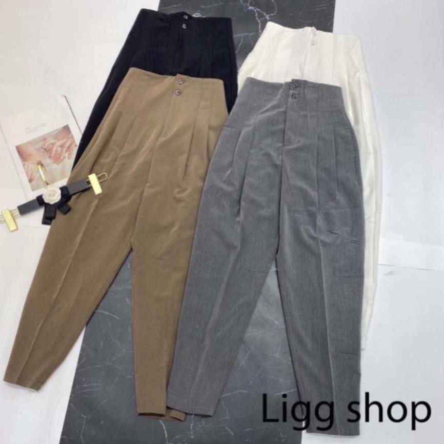 QUẦN BAGGY HAI CÚC DÁNG THỤNG B322, QUẦN BAGGY CÔNG SỞ CHO CHỊ EM