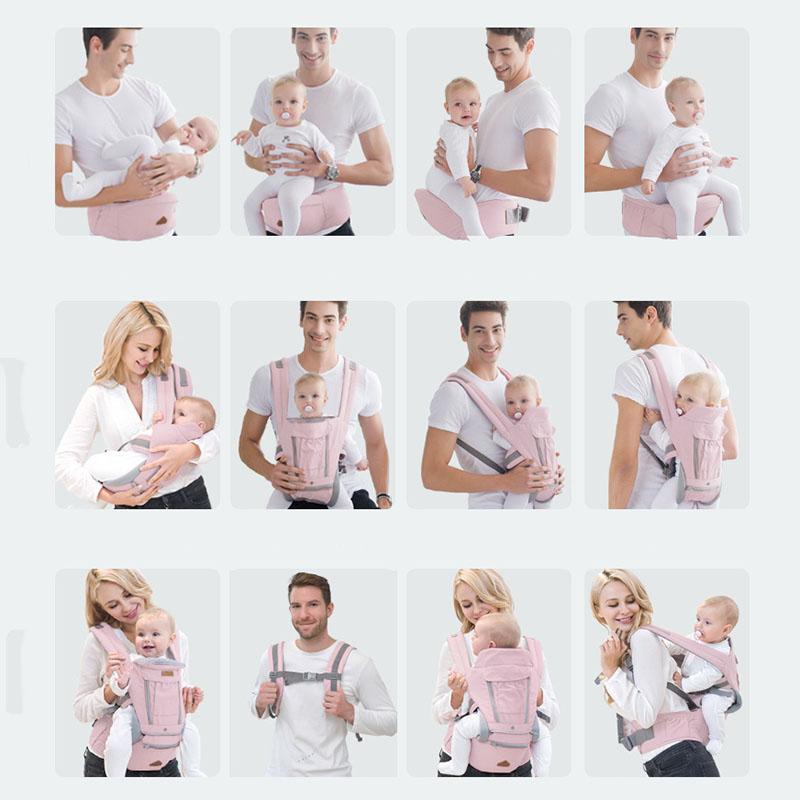 Công Thái Học Cho Bé Ba Lô 0-36 Tháng Cho Bé Hipseat Sling Eo Phân Mặt Trước Kangaroo Sling Quấn Cho Bé du Lịch